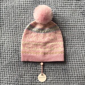 LoveShackFancy Pink and Blue Knit Hat
